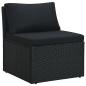 Preview: ARDEBO.de - 4-tlg. Garten-Lounge-Set mit Auflagen Poly Rattan Schwarz