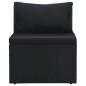 Preview: 4-tlg. Garten-Lounge-Set mit Auflagen Poly Rattan Schwarz