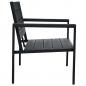 Preview: Gartenbank 120 cm HDPE Schwarz Holzoptik 
