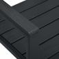 Preview: Gartenbank 120 cm HDPE Schwarz Holzoptik 