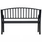 Preview: Gartenbank 125 cm Schwarz Stahl