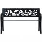 Preview: Gartenbank 125 cm Schwarz Stahl