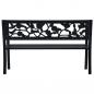 Preview: Gartenbank 125 cm Schwarz Stahl