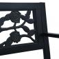 Preview: Gartenbank 125 cm Schwarz Stahl
