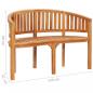 Preview: Bananenbank 120 cm Massivholz Teak