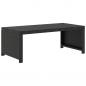 Preview: 5-tlg. Garten-Lounge-Set mit Auflagen Poly Rattan Schwarz