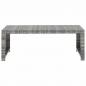 Preview: 5-tlg. Garten-Lounge-Set mit Auflagen Poly Rattan Grau