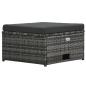Preview: 4-tlg. Garten-Lounge-Set mit Auflagen Poly Rattan Grau