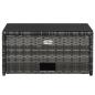 Preview: 4-tlg. Garten-Lounge-Set mit Auflagen Poly Rattan Grau