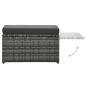 Preview: 4-tlg. Garten-Lounge-Set mit Auflagen Poly Rattan Grau