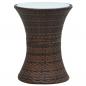 Preview: ARDEBO.de - Garten-Beistelltisch Trommelform Braun Poly Rattan