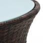 Preview: Garten-Beistelltisch Trommelform Braun Poly Rattan