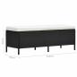 Preview: 3-tlg. Garten-Lounge-Set mit Auflagen Poly Rattan Schwarz