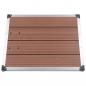Preview: Garten-Duschwanne WPC Edelstahl 80 x 62 cm Braun