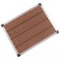 Preview: Garten-Duschwanne WPC Edelstahl 80 x 62 cm Braun