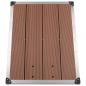 Preview: Garten-Duschwanne WPC Edelstahl 80 x 62 cm Braun