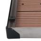 Preview: Garten-Duschwanne WPC Edelstahl 80 x 62 cm Braun