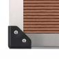 Preview: Garten-Duschwanne WPC Edelstahl 80 x 62 cm Braun