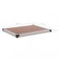 Preview: Garten-Duschwanne WPC Edelstahl 80 x 62 cm Braun