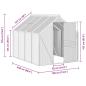 Preview: Gewächshaus Anthrazit Aluminium 4,75 m²
