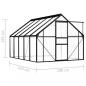 Preview: Gewächshaus Anthrazit Aluminium 5,89 m²