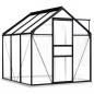 Preview: Gewächshaus mit Fundament Anthrazit Aluminium 3,61 m²