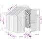 Preview: Gewächshaus mit Fundament Anthrazit Aluminium 3,61 m²