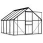 Preview: Gewächshaus mit Fundament Anthrazit Aluminium 4,75 m²