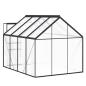 Preview: Gewächshaus mit Fundament Anthrazit Aluminium 4,75 m²