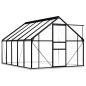 Preview: Gewächshaus mit Fundament Anthrazit Aluminium 5,89 m²