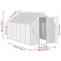 Preview: Gewächshaus mit Fundament Anthrazit Aluminium 5,89 m²