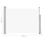 Preview: Ausziehbare Seitenmarkise 100×500 cm Creme
