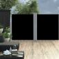 Preview: ARDEBO.de - Ausziehbare Seitenmarkise Schwarz 140 x 600 cm