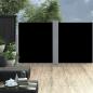 Preview: Ausziehbare Seitenmarkise Schwarz 140 x 600 cm