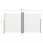 Preview: Ausziehbare Seitenmarkise Doppelt 170 x 600 cm Creme