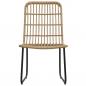 Preview: ARDEBO.de - Gartenstühle 2 Stk. Poly Rattan Eiche