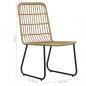 Preview: 3-tlg. Bistro-Set Poly Rattan Eiche