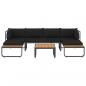 Preview: 4-tlg. Garten-Ecksofa-Set mit Auflagen Aluminium und WPC