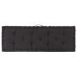 Preview: Palettenkissen Baumwolle 120×40×7 cm Schwarz