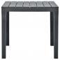 Preview: Gartentisch Anthrazit 78x78x72 cm Kunststoff