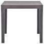 Preview: Gartentisch Moccafarben 78 x 78 x 72 cm Kunststoff