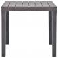 Preview: Gartentisch Moccafarben 78 x 78 x 72 cm Kunststoff