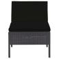 Preview: 6-tlg. Garten-Lounge-Set mit Auflagen Poly Rattan Schwarz