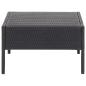 Preview: 5-tlg. Garten-Sofagarnitur mit Auflagen Poly Rattan Schwarz