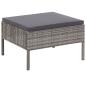 Preview: 5-tlg. Garten-Sofagarnitur mit Auflagen Poly Rattan Grau
