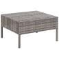 Preview: 5-tlg. Garten-Sofagarnitur mit Auflagen Poly Rattan Grau