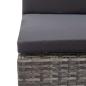 Preview: 5-tlg. Garten-Sofagarnitur mit Auflagen Poly Rattan Grau