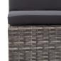 Preview: 5-tlg. Garten-Sofagarnitur mit Auflagen Poly Rattan Grau