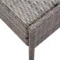 Preview: 5-tlg. Garten-Sofagarnitur mit Auflagen Poly Rattan Grau
