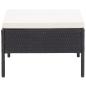 Preview: 6-tlg. Garten-Lounge-Set mit Auflagen Poly Rattan Schwarz